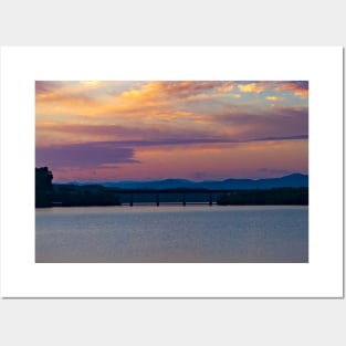 Railroad Bridge over Lake Hartwell Posters and Art